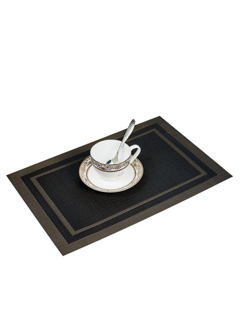 Home Non-Slip Woven Vinyl Insulation Place Mat 30 x 45 cm Heat Resistant Tabletop Placemat Washable Table Mats for Home Restaurants and Party Decoration - Image 1