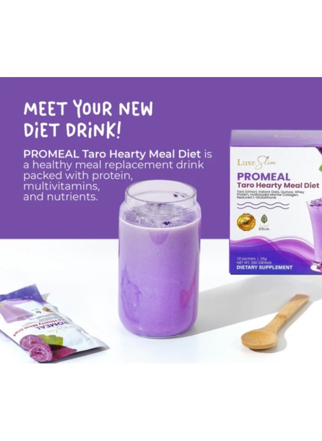 Luxe Slim - وجبة صحية من ProMeal Taro 35 جرام × 10 - Image 1