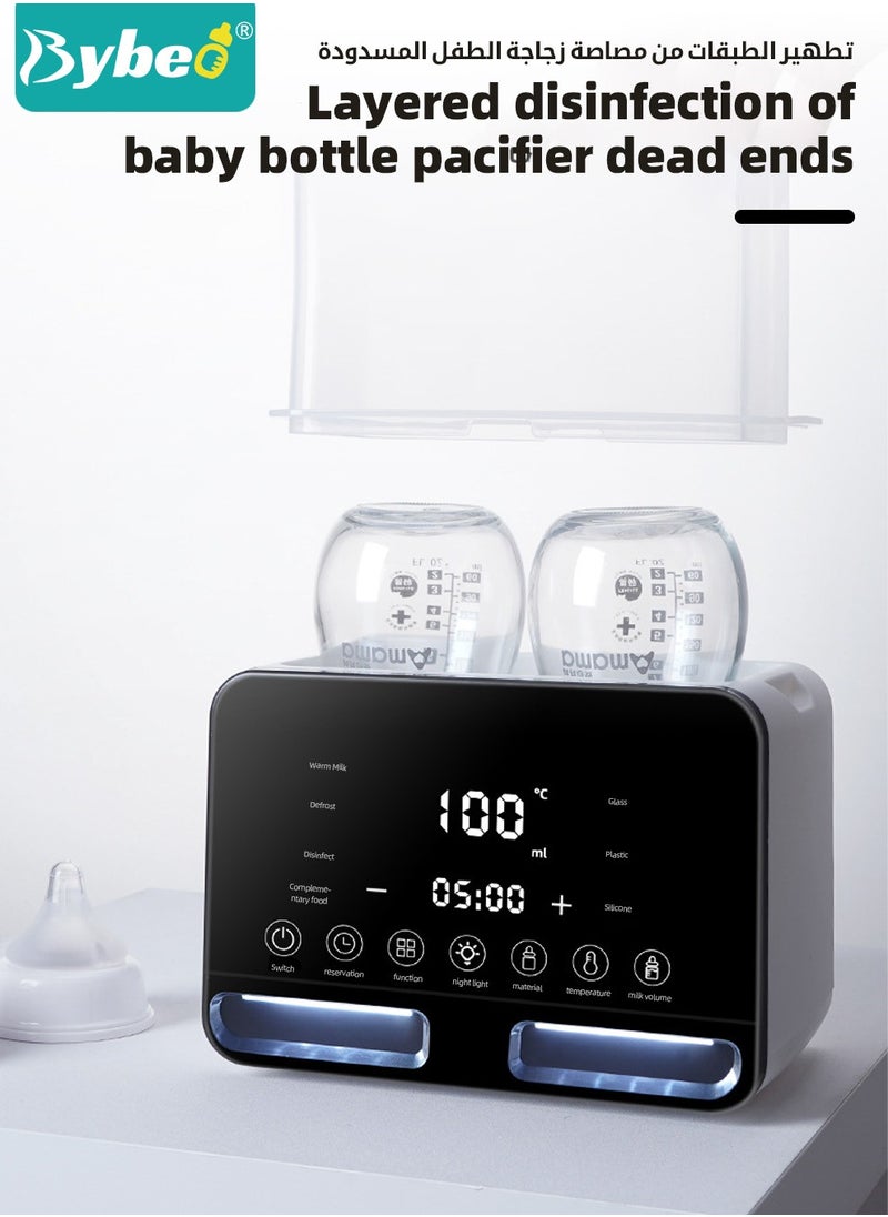 9 In 1 Baby Bottle Warmer & Sterilizer & Electric Baby Food Makerr & Milk Heater Defrost with Timer, Accurate Temperature Control, LCD Display, Night Light, Sterilizing, For Double Bottles Milk Warmer - pzsku/Z7E913727006C02C22523Z/45/_/1719540243/f1711f01-75ba-45ed-9a99-883fc2b9a5e5