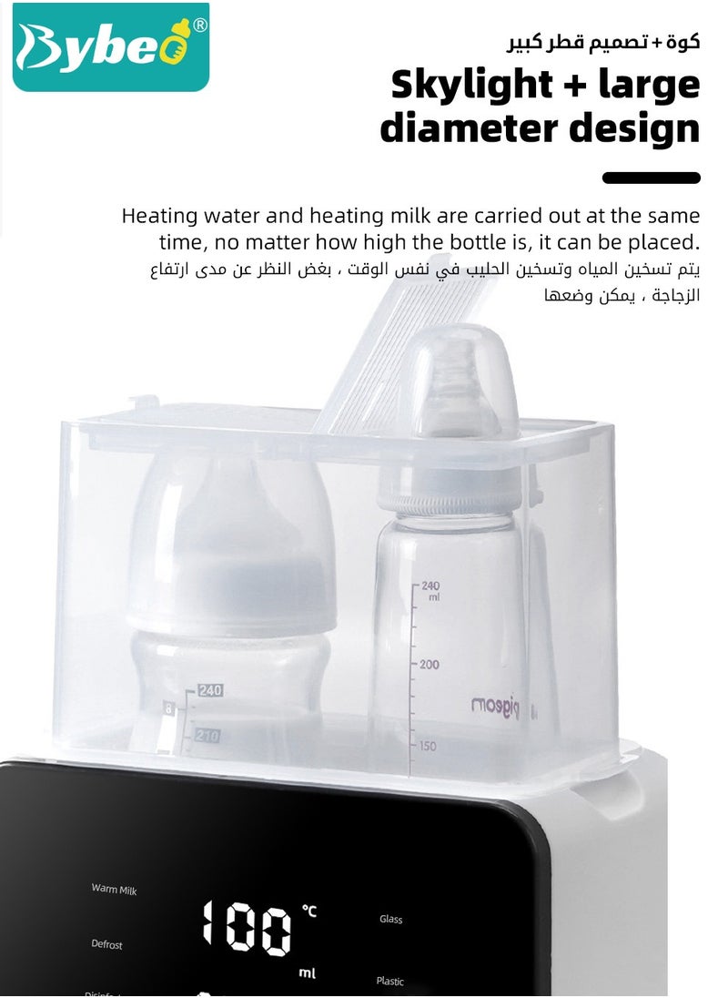 9 In 1 Baby Bottle Warmer & Sterilizer & Electric Baby Food Makerr & Milk Heater Defrost with Timer, Accurate Temperature Control, LCD Display, Night Light, Sterilizing, For Double Bottles Milk Warmer - pzsku/Z7E913727006C02C22523Z/45/_/1719540343/e49c64a8-31e0-4601-9807-74dc55cb50d6