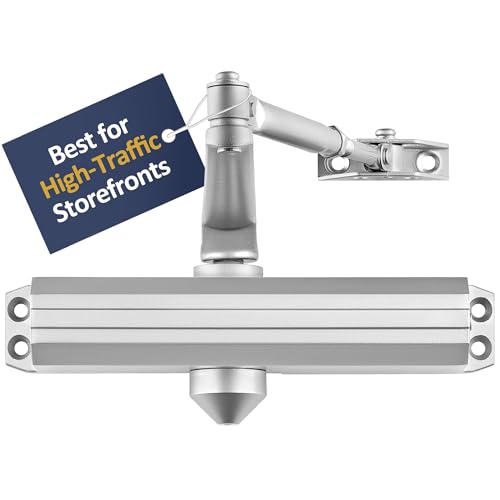 Lawrence Medium/Heavy Duty Door Closer Commercial Grade 1 - Surface-Mounted Commercial Automatic Door Closer with Adjustable 6-Speed Control and 3 Valves - Embassy Series LH5016 - Image 1