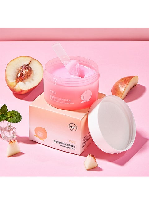 Peach Makeup Cleansing Balm, Portable Makeup Remover Cream Refreshing Deep Clean Skin Care For Face Makeup, 100G