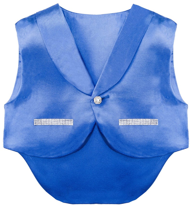 Lilax Baby Boy Jewels Crown Tuxedo Outfit Layette 5 Piece Gift Set 0-3 Months Royal Blue - Image 4