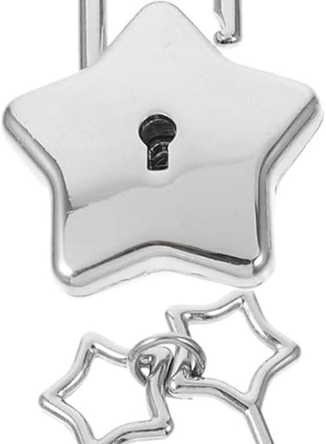 Artibetter Decorative Star Shaped Padlock with Keys for Diary Jewelry Box Durable Rustproof Travel Accessory - Image 2