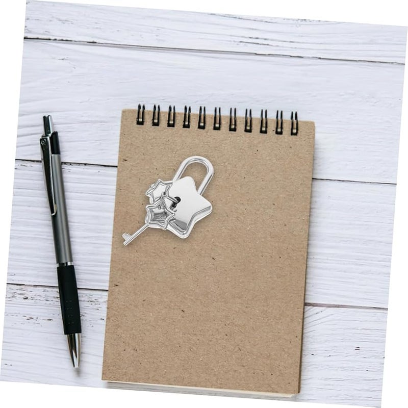 Artibetter Decorative Star Shaped Padlock with Keys for Diary Jewelry Box Durable Rustproof Travel Accessory - Image 3