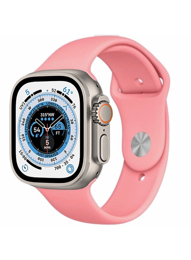 Compatible with Apple Watch Strap 45mm 44mm 42mm 49mm, Soft Silicone Sport Band Replacement Straps for iWatch Strap Series 9 8 7 6 5 4 3 2 1 SE, 42mm/44mm/45mm/49mm - Image 2