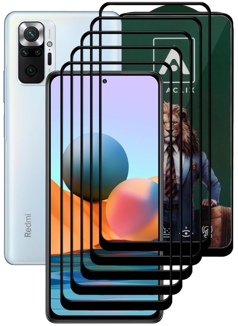 ACLIX 5 Pieces Antistatic ESD Dustproof Premium Quality High Definition Tempered Glass Screen Protector Designed For Xiaomi Redmi Note 10 Pro - Image 1