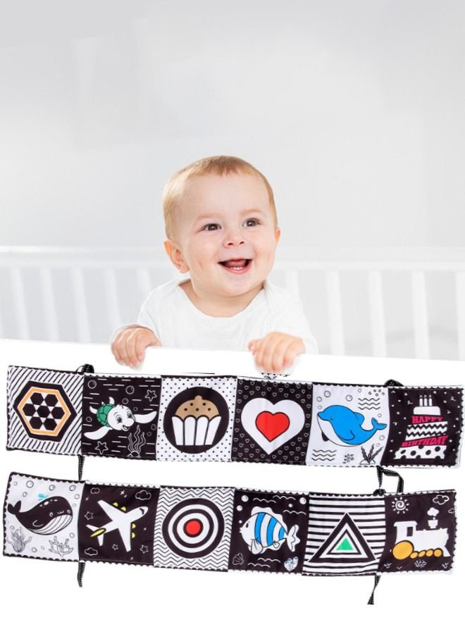 Early Development Educational Cloth Book, Nontoxic Fabric Cloth High Contrast Foldable Educational Activity Cloth Soft Book Perfect For Infants Boys And Girls Early Education（Graphics/Ocean/Ship） - Image 2