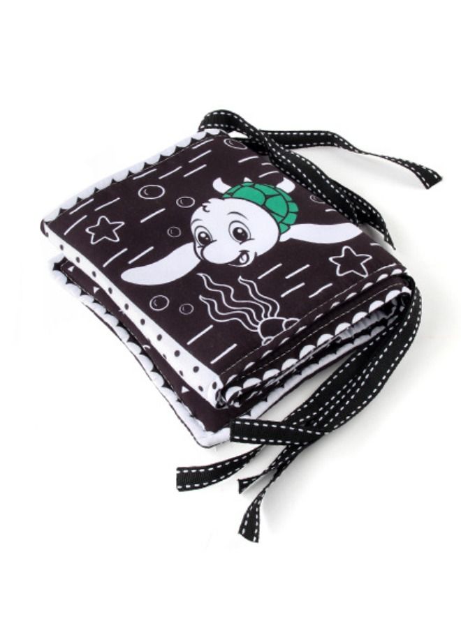 Early Development Educational Cloth Book, Nontoxic Fabric Cloth High Contrast Foldable Educational Activity Cloth Soft Book Perfect For Infants Boys And Girls Early Education（Graphics/Ocean/Ship） - Image 3