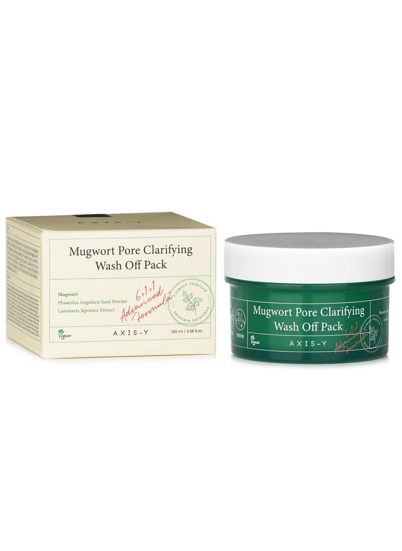 AXIS-Y - Axis-Y Mugwort Pore Clarifying Wash Off Pack 3.38 fl. oz. | Exfoliating | Pore Reduction | Acne, blackhead, oily skin care | Clay/Mud Mask | Korean Skincare - Image 1