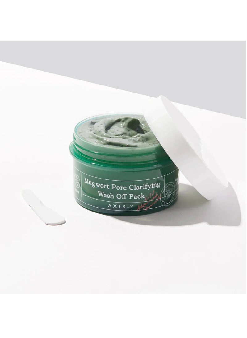 AXIS-Y - Axis-Y Mugwort Pore Clarifying Wash Off Pack 3.38 fl. oz. | Exfoliating | Pore Reduction | Acne, blackhead, oily skin care | Clay/Mud Mask | Korean Skincare - Image 1