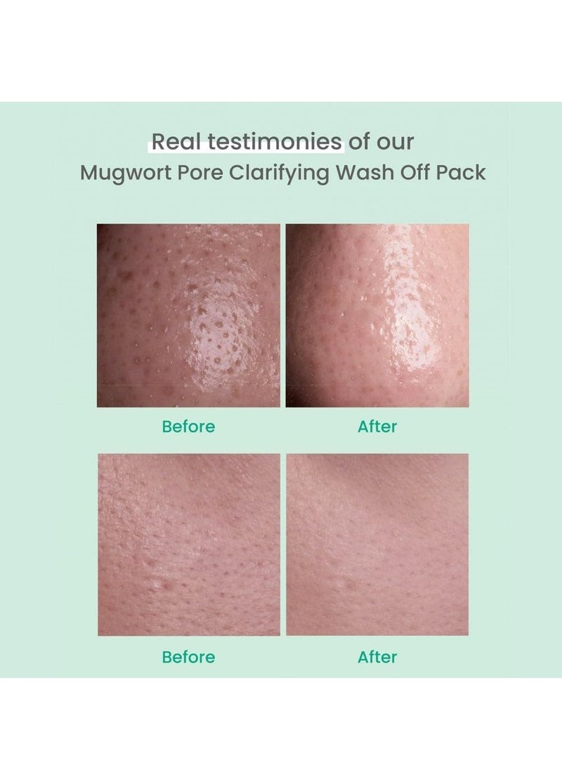 AXIS-Y - Axis-Y Mugwort Pore Clarifying Wash Off Pack 3.38 fl. oz. | Exfoliating | Pore Reduction | Acne, blackhead, oily skin care | Clay/Mud Mask | Korean Skincare - Image 1