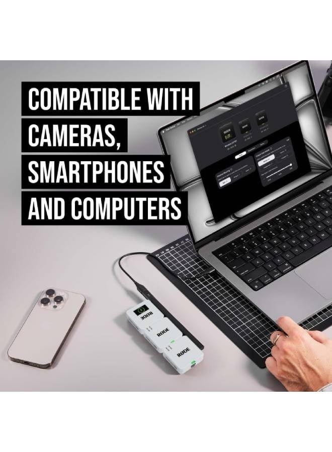 رود نظام ميكروفون لاسلكي مدمج Rode Wireless GO (الجيل الثالث)، أبيض WIGOGEN3 - Image 4