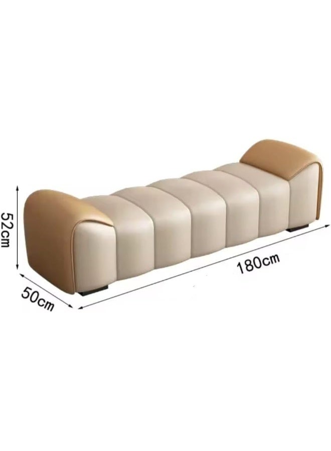 Modern Channel Tufted Bench Ottoman - Image 2