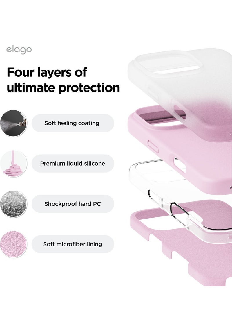 Elago Liquid Silicone for iPhone 16 PRO Case Cover Full Body Protection, Shockproof, Slim, Anti-Scratch Soft Microfiber Lining - Hot Pink - Image 4