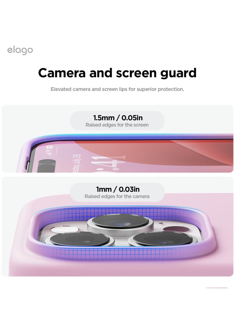 Elago Liquid Silicone for iPhone 16 PRO Case Cover Full Body Protection, Shockproof, Slim, Anti-Scratch Soft Microfiber Lining - Hot Pink - Image 5