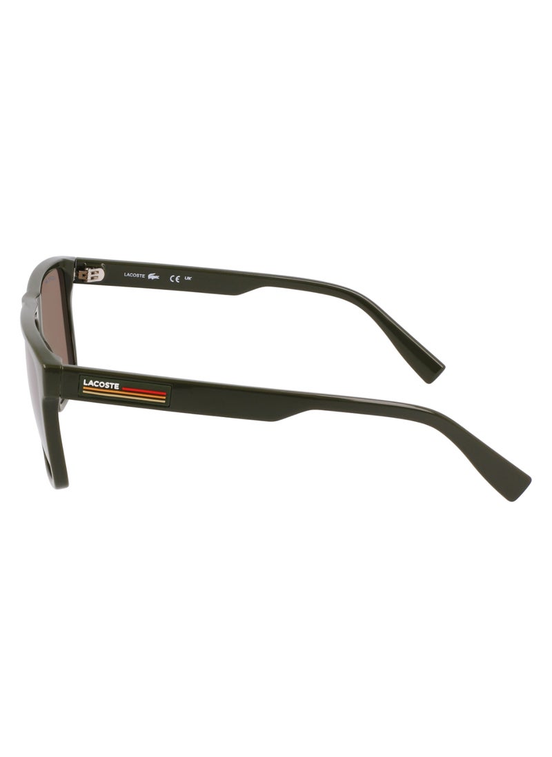 LACOSTE - FULL RIM BIO INJ-G820 MODIFIED RECTANGLE LACOSTE SUNS L6027S  5715 (275) KHAKI - Image 1