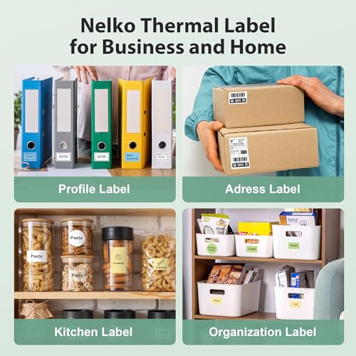 Nelko Thermal Labels for Nelko PM220 Label Maker, 2'' x 3.15'' (50x80mm) Thermal Sticker Label, Waterproof, Multi-Purpose Label Tape, 1 Roll of 100 Self-Adhesive Thermal Paper (White) - Image 3