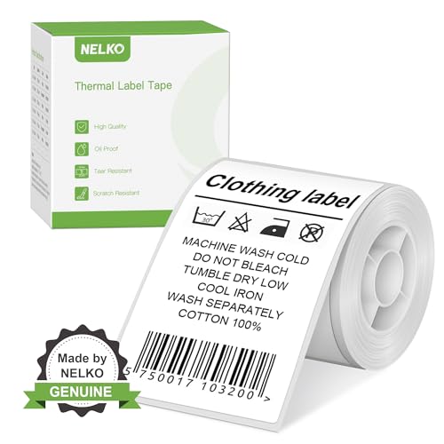 Nelko Thermal Labels for Nelko PM220 Label Maker, 2'' x 3.15'' (50x80mm) Thermal Sticker Label, Waterproof, Multi-Purpose Label Tape, 1 Roll of 100 Self-Adhesive Thermal Paper (White) - Image 1