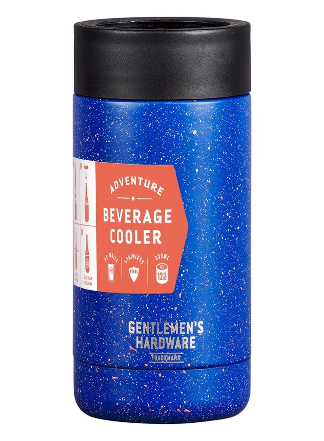 Gentlemen's Hardware Double-Walled Insulated Stainless Steel Beverage Cooler, 11-Ounce, Blue Speckle - Image 1