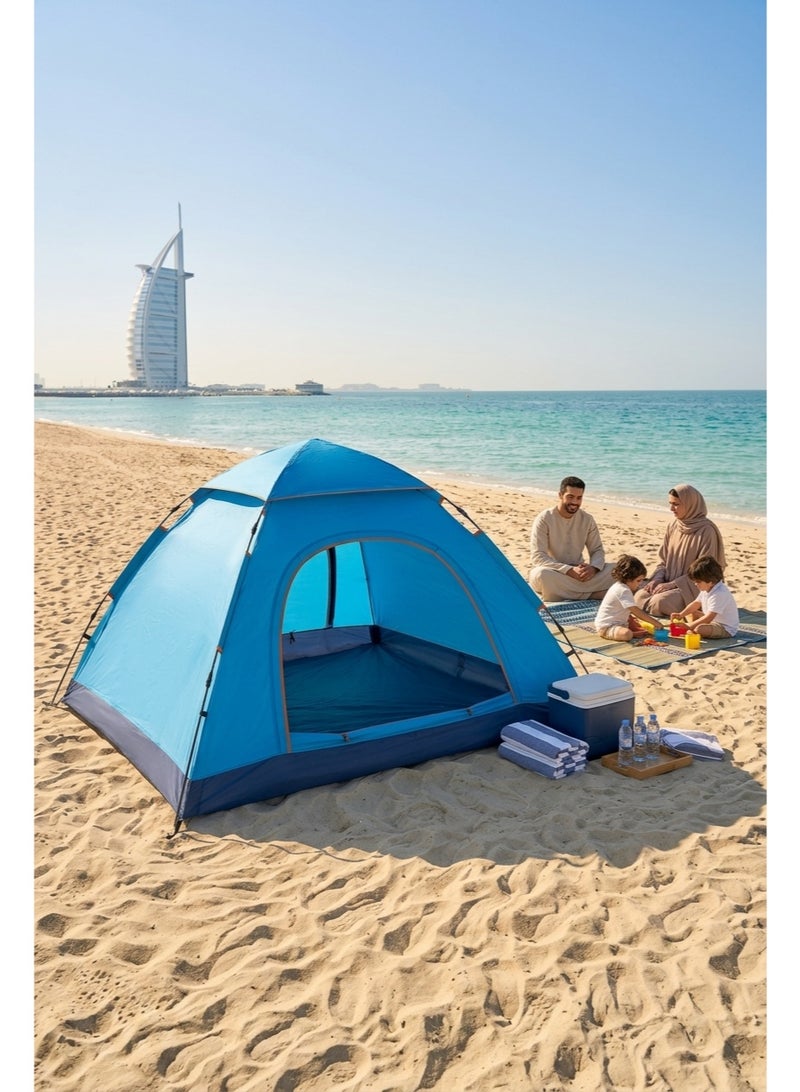 BLOOMING TIME 2-4 Person Instant Pop Up Camping Tent, 30-Second Quick Setup Lightweight Portable Tent with Mesh Ventilation for Family Camping, Beach, Desert, Hiking & Outdoor Travel - Image 3