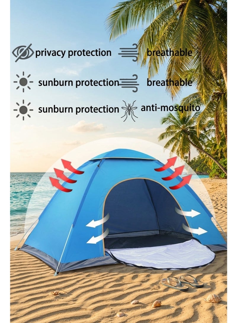 BLOOMING TIME 2-4 Person Instant Pop Up Camping Tent, 30-Second Quick Setup Lightweight Portable Tent with Mesh Ventilation for Family Camping, Beach, Desert, Hiking & Outdoor Travel - Image 5