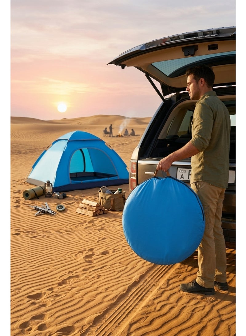 BLOOMING TIME 2-4 Person Instant Pop Up Camping Tent, 30-Second Quick Setup Lightweight Portable Tent with Mesh Ventilation for Family Camping, Beach, Desert, Hiking & Outdoor Travel - Image 4