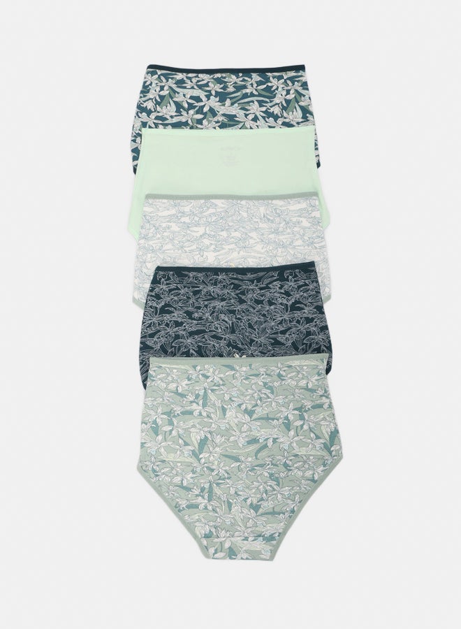 Carina Pack of 5 Colored Full Brief Panties - Image 2