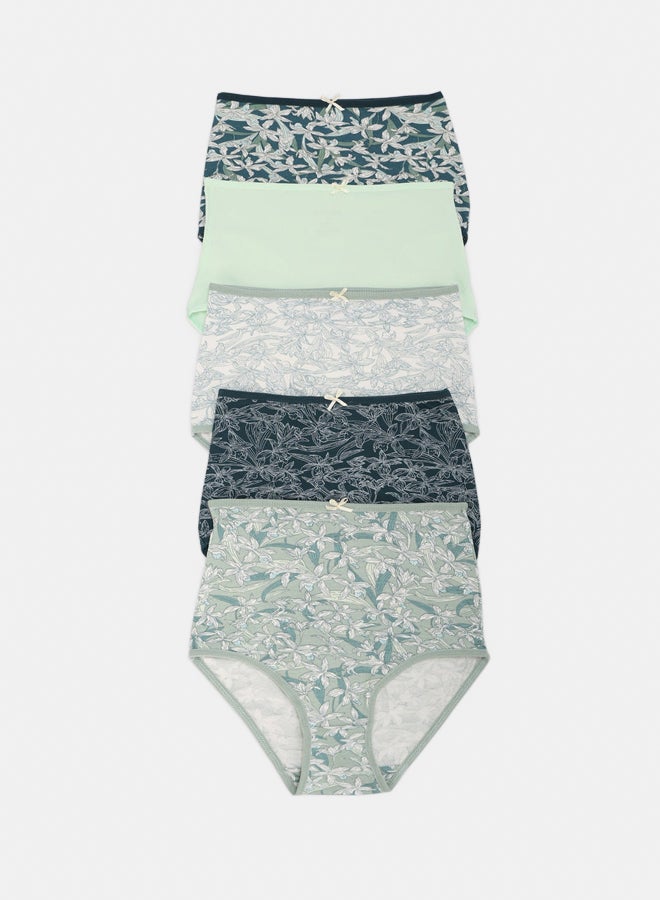 Carina Pack of 5 Colored Full Brief Panties - Image 1