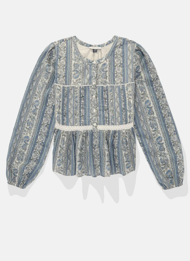 امريكان ايجل Ptinted Tiered Hem Top