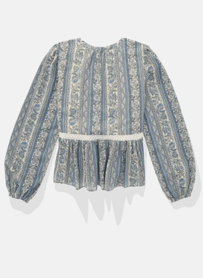 امريكان ايجل Ptinted Tiered Hem Top
