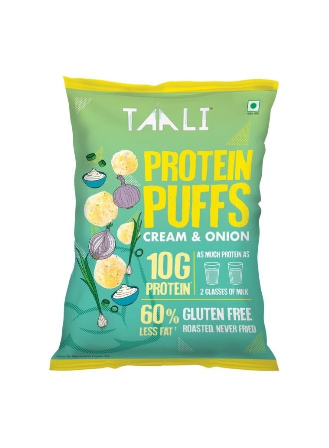 Taali Protein Puffs Cream & Onion 60g (10g Protein) 