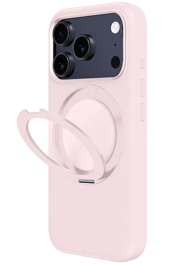 CATANES Magsafe Case for iPhone 17 Pro Max with 360° Spin Magnetic Stand Holder Soft Liquid Silicone Cozy Grip Full Camera Protection Non-Slip Phone Cover - Image 4