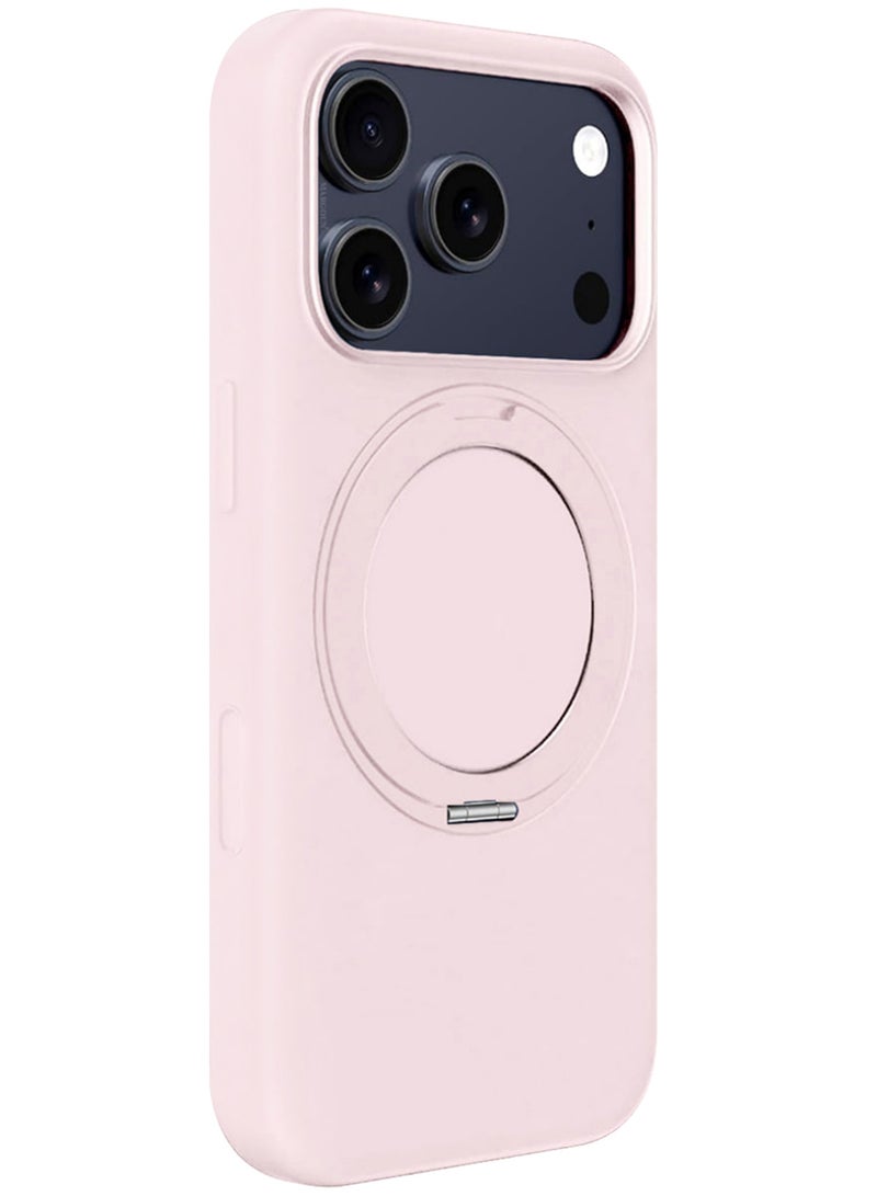 CATANES Magsafe Case for iPhone 17 Pro Max with 360° Spin Magnetic Stand Holder Soft Liquid Silicone Cozy Grip Full Camera Protection Non-Slip Phone Cover - Image 3