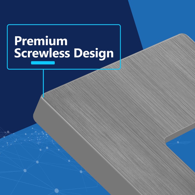 LIDER Decorator Switch Cover Screwless Wall Plate MidSize 1Gang 488 x 311 LSWP31MBGY10P UL Listed Thermoplastic Brushed Gray 10Pack - Image 3