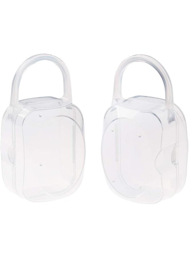 أكمور Accmor Baby Pacifier Case, Pacifier Holder, Pacifier Box for Travel, BPA Free, 2 Pack - Image 2