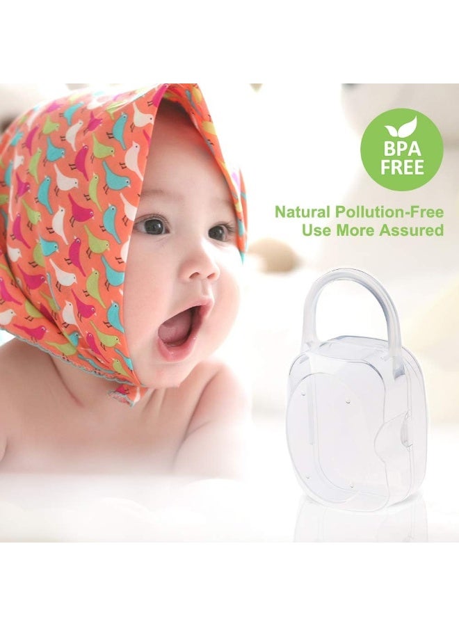 أكمور Accmor Baby Pacifier Case, Pacifier Holder, Pacifier Box for Travel, BPA Free, 2 Pack - Image 5