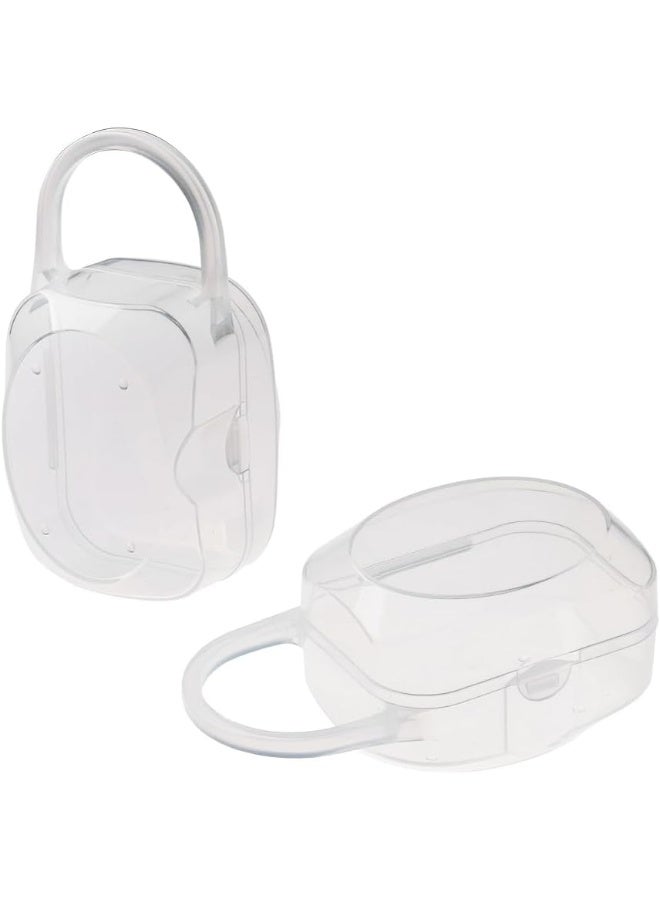 أكمور Accmor Baby Pacifier Case, Pacifier Holder, Pacifier Box for Travel, BPA Free, 2 Pack - Image 1