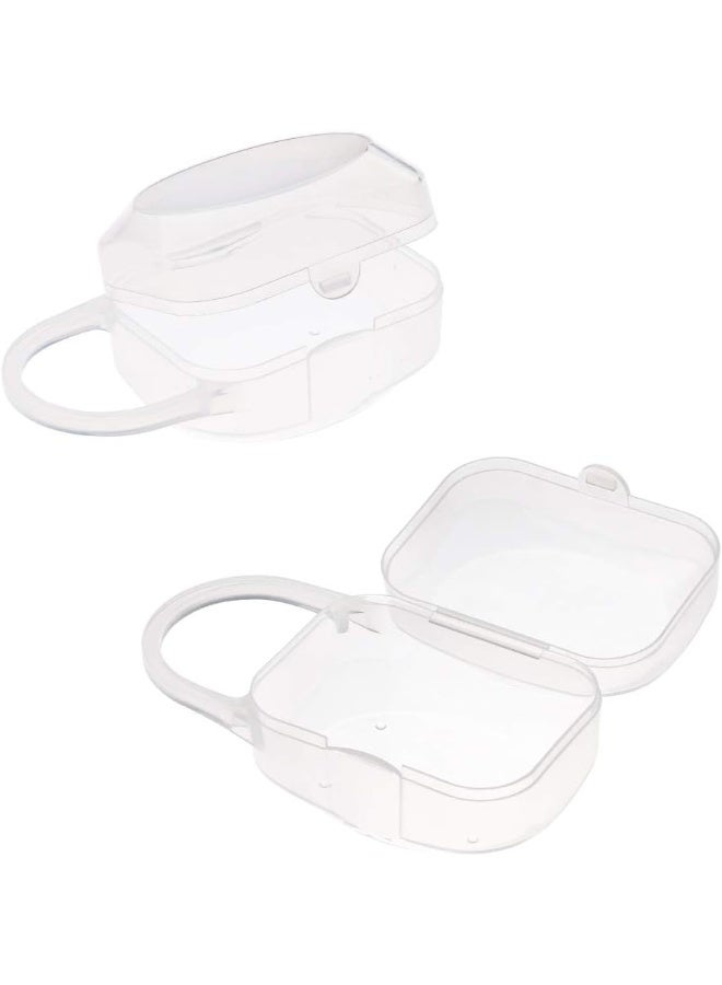 أكمور Accmor Baby Pacifier Case, Pacifier Holder, Pacifier Box for Travel, BPA Free, 2 Pack - Image 3