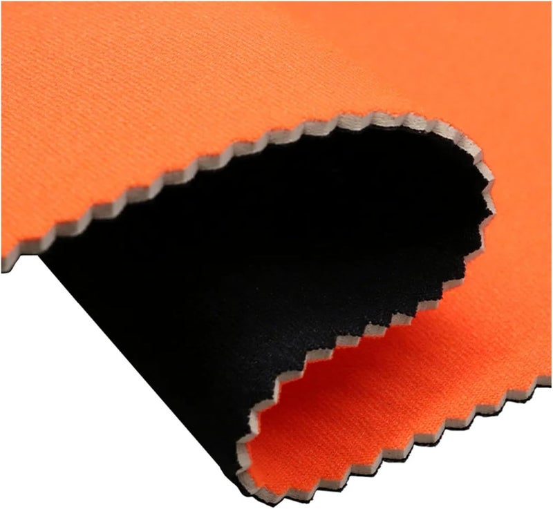 Orange with Black 2mm DIY Diving Impact Protection Stretch Neoprene Sewn Wetsuit Fabric, Waterproof(45cmx110cm) - Image 5
