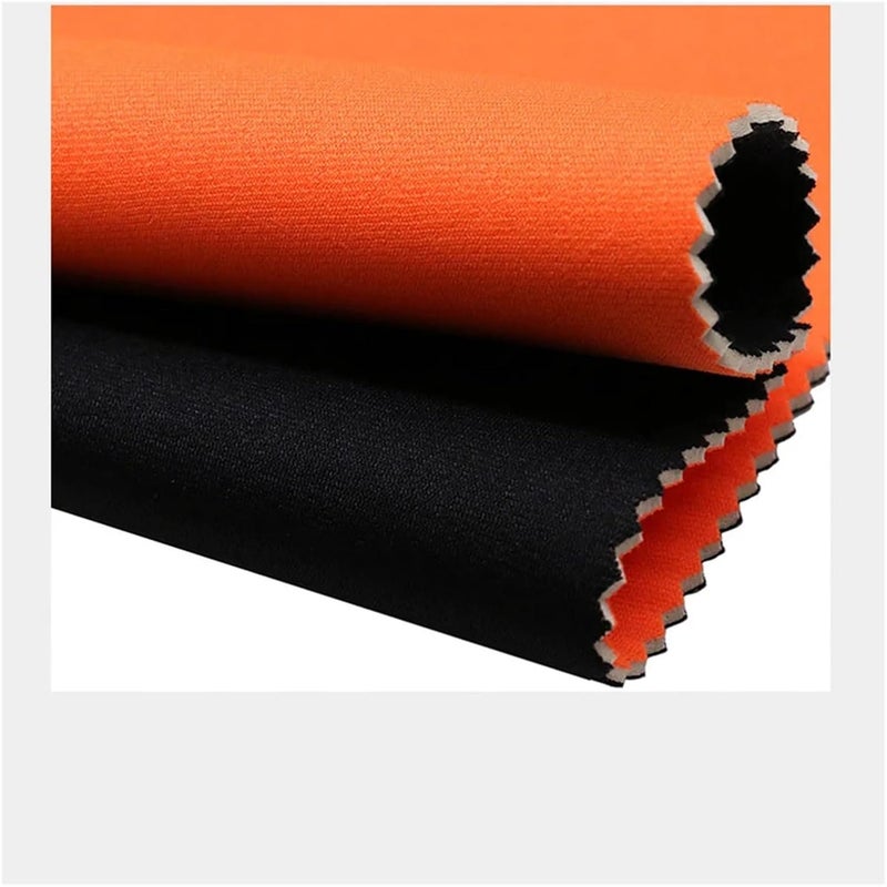 Orange with Black 2mm DIY Diving Impact Protection Stretch Neoprene Sewn Wetsuit Fabric, Waterproof(45cmx110cm) - Image 3