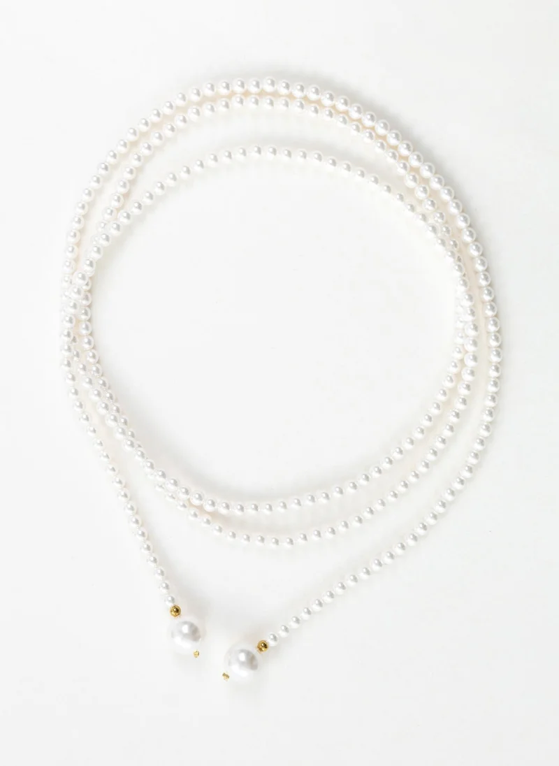 Lichi  Long necklace made of small pearls for Women | Best Price UAE