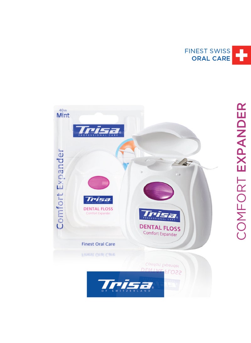 Trisa Professional Dental Floss Comfort Expander - Mint 40m - Image 1