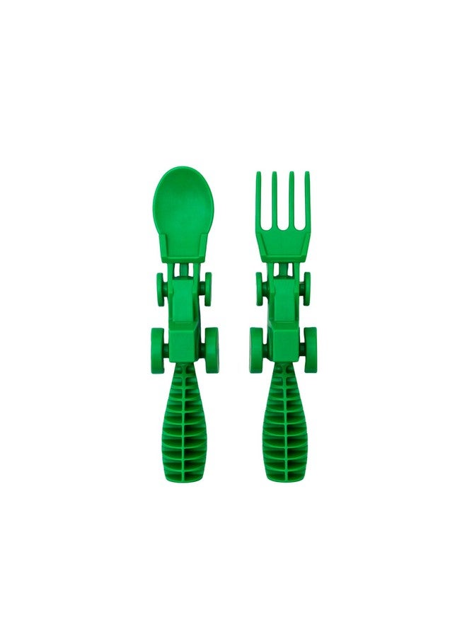 Constructive Eating - Toddler Utensils Made in USA, Dishwasher Safe, BPA Free, Easy Grip Handle, Silverware for Toddlers, Utensils for Kids, Toddler Fork and Spoon - Image 3