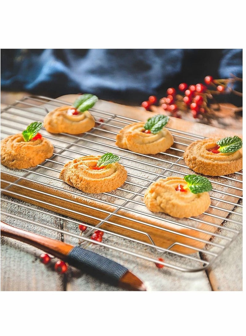 Y&D 2 Pack Cooling Rack for Baking Stainless Steel Heavy Duty Wire 11.8 9 in Racks Cooking Fits Quarter Sheet Pan Small Toaster Oven Dishwasher Safe - Image 3