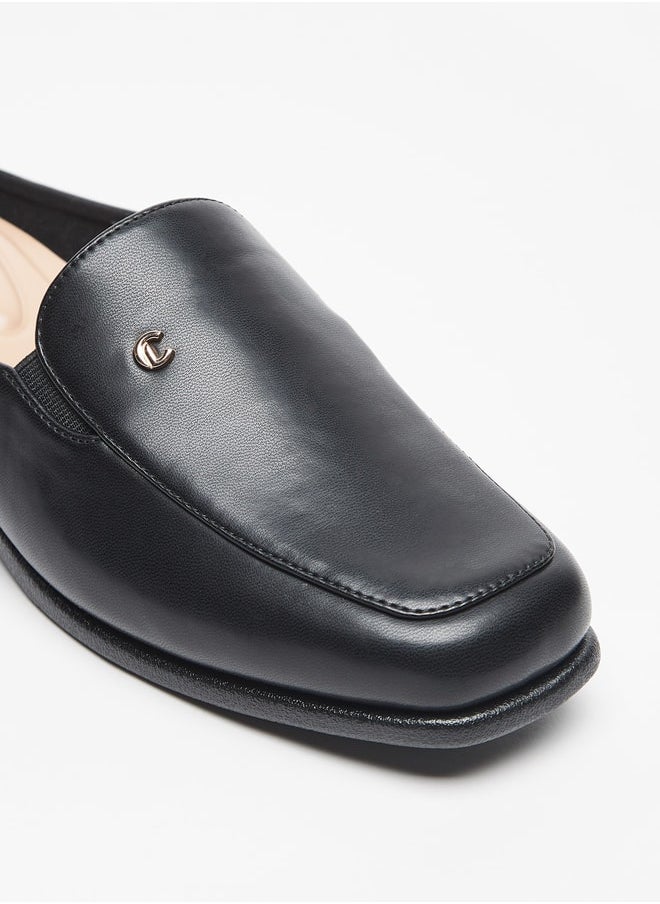Le Confort Solid Slip-On Mules with Block Heels  - Image 5