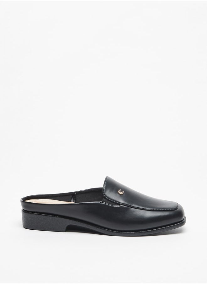 Le Confort Solid Slip-On Mules with Block Heels  - Image 3