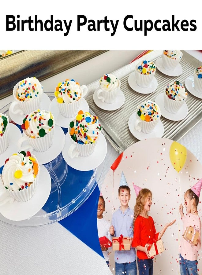 إيفلوتس قوالب كب كيك من إيفيلوتس - طقم أكواب شاي سيليكون - طقم من 24 قطعة - آمن للاستخدام في الفرن - غير لاصق - أكواب مافن لحفلات الزفاف/حفلات استقبال المولود، وأعياد الميلاد/حفلات الشاي - 12 كوبًا و12 صحنًا - خالٍ من مادة BPA - Image 3