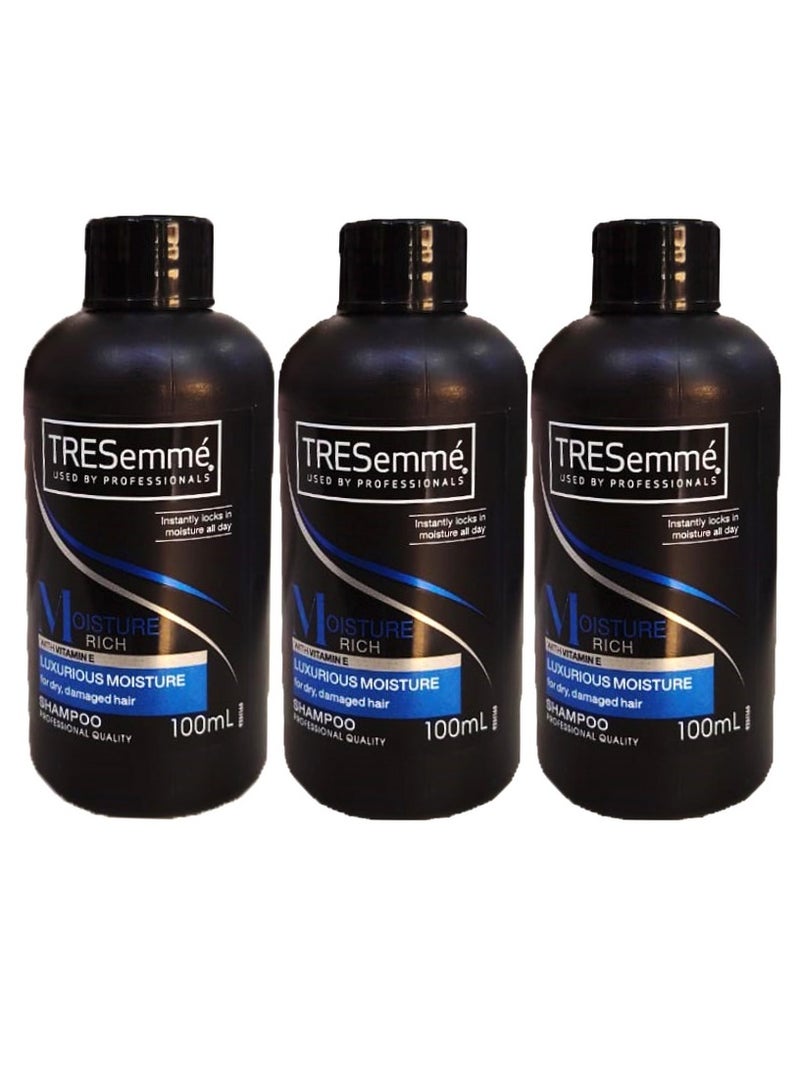 TRESemmé TRESemme Professional Shampoo Moisture Rich (Pack of 3) 100ml - Image 1