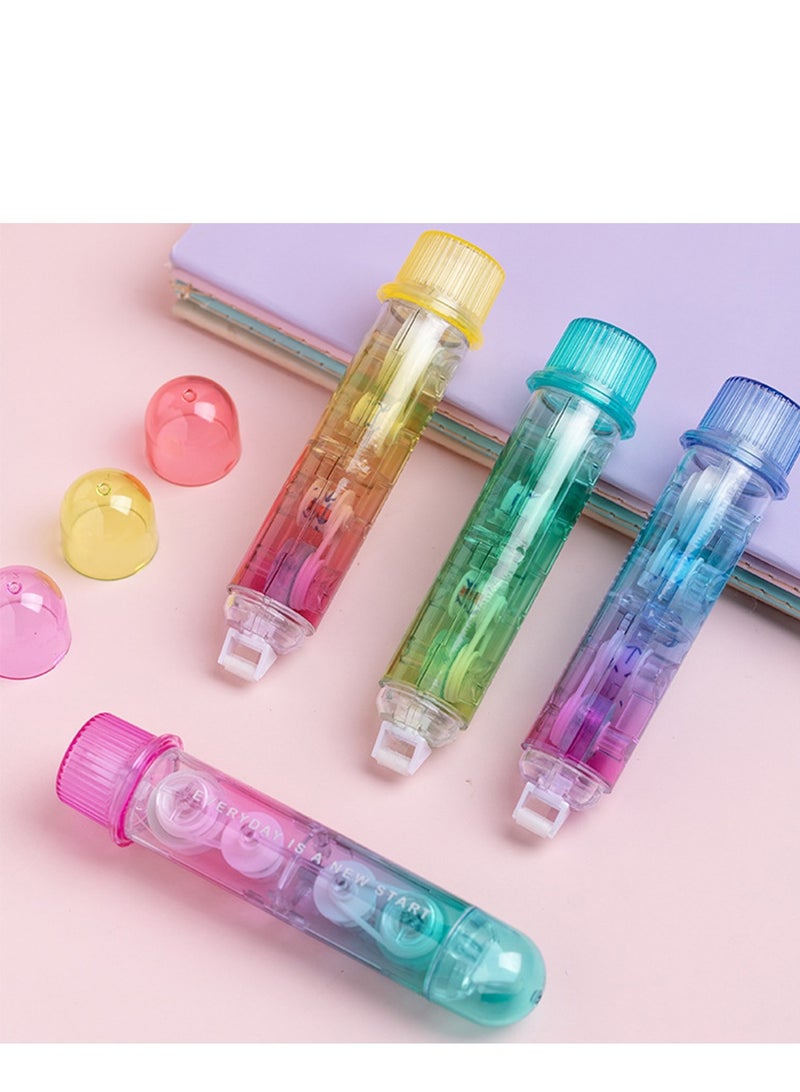 Colorful 2-in-1 Correction Tape, Quick Dry Double-Ended Adhesive Roller for Office and Study, 4PCS Random Colors - Image 2